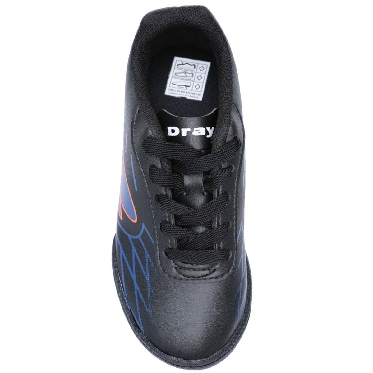 Chuteira Infantil Society Dray Layt Masculino - Preto e Laranja Preto 3