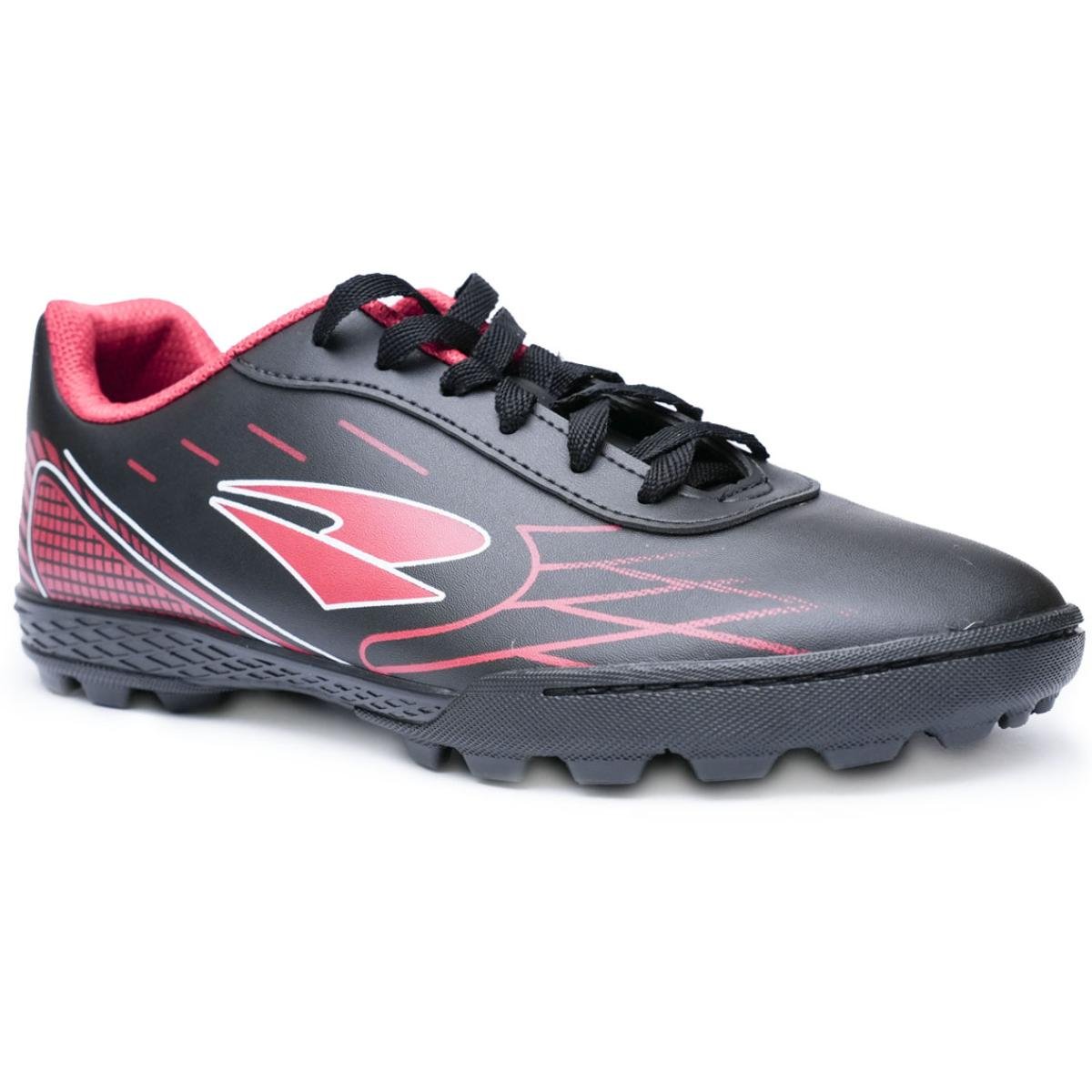 Chuteira Society Dray Layt Masculino - Preto e Vermelho Preto 1