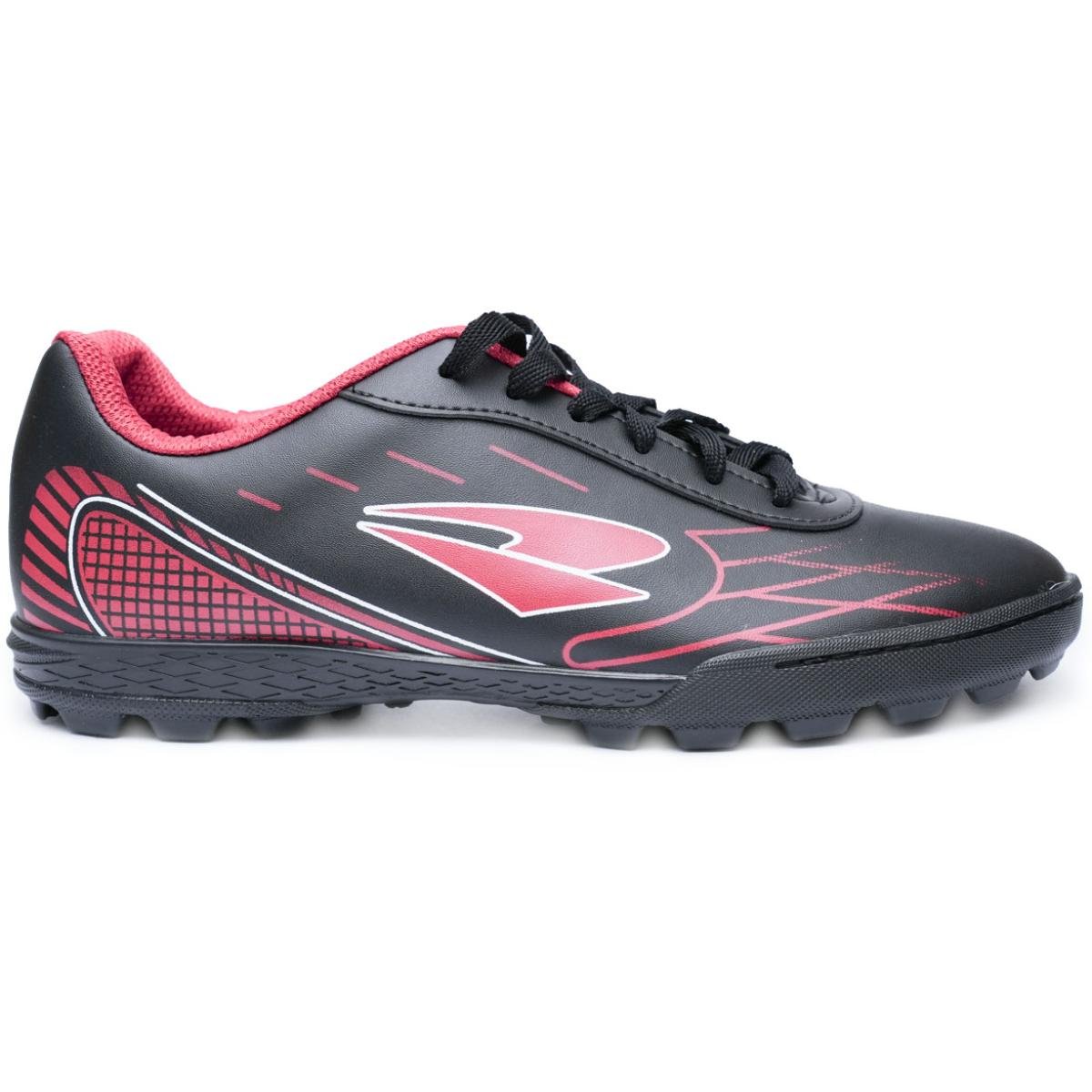 Chuteira Society Dray Layt Masculino - Preto e Vermelho Preto 2