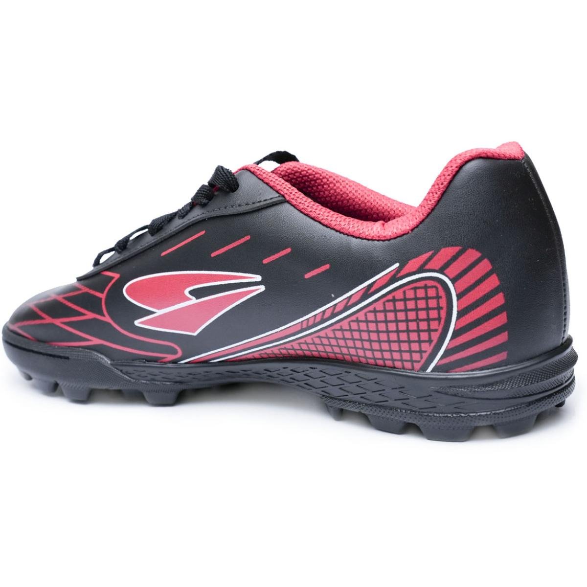 Chuteira Society Dray Layt Masculino - Preto e Vermelho Preto 4