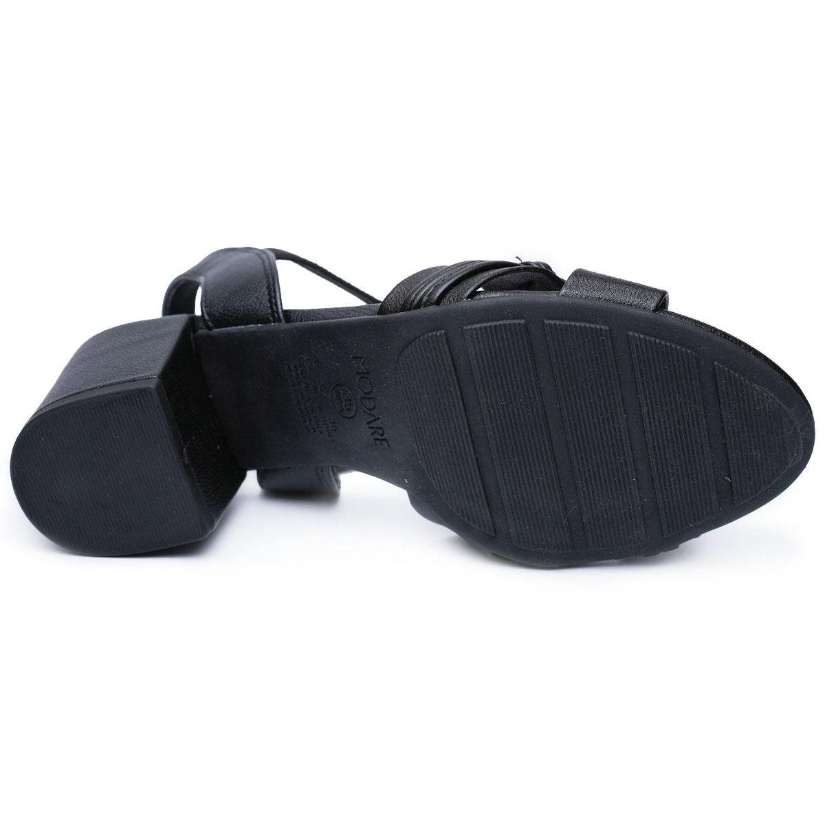 Sandália Modare Tiras Cruzadas Salto Fino Feminina - Preto Preto 5