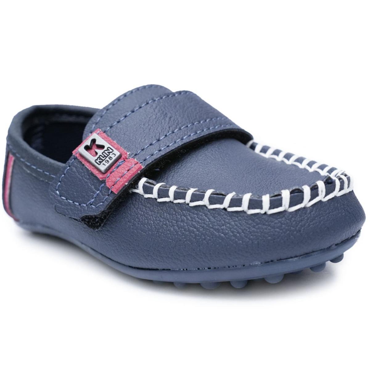 Mocassim Infantil Klin Curumim - Marinho e Vermelho Azul 1