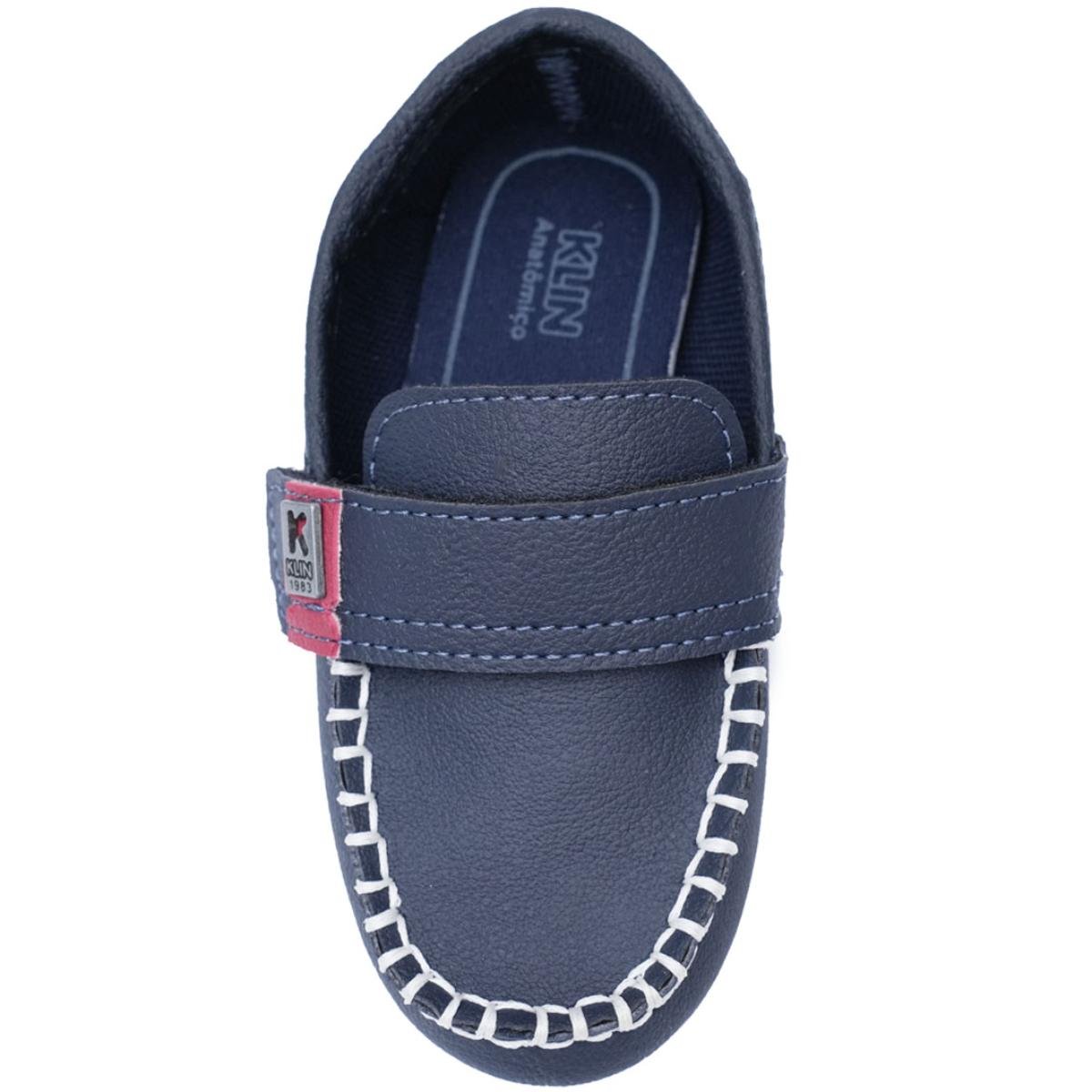 Mocassim Infantil Klin Curumim - Marinho e Vermelho Azul 3