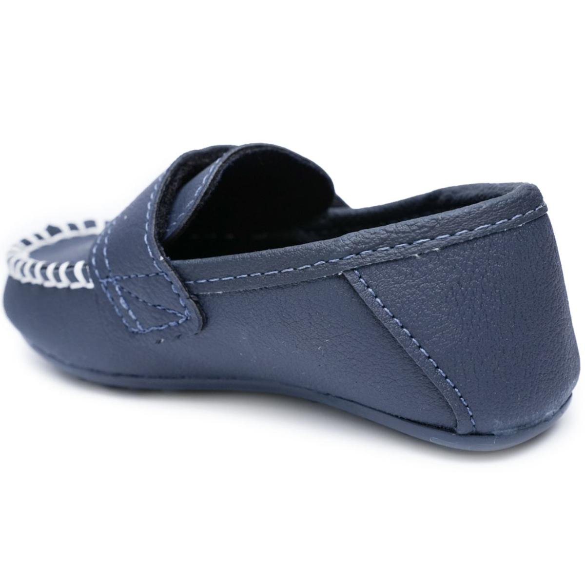 Mocassim Infantil Klin Curumim - Marinho e Vermelho Azul 4