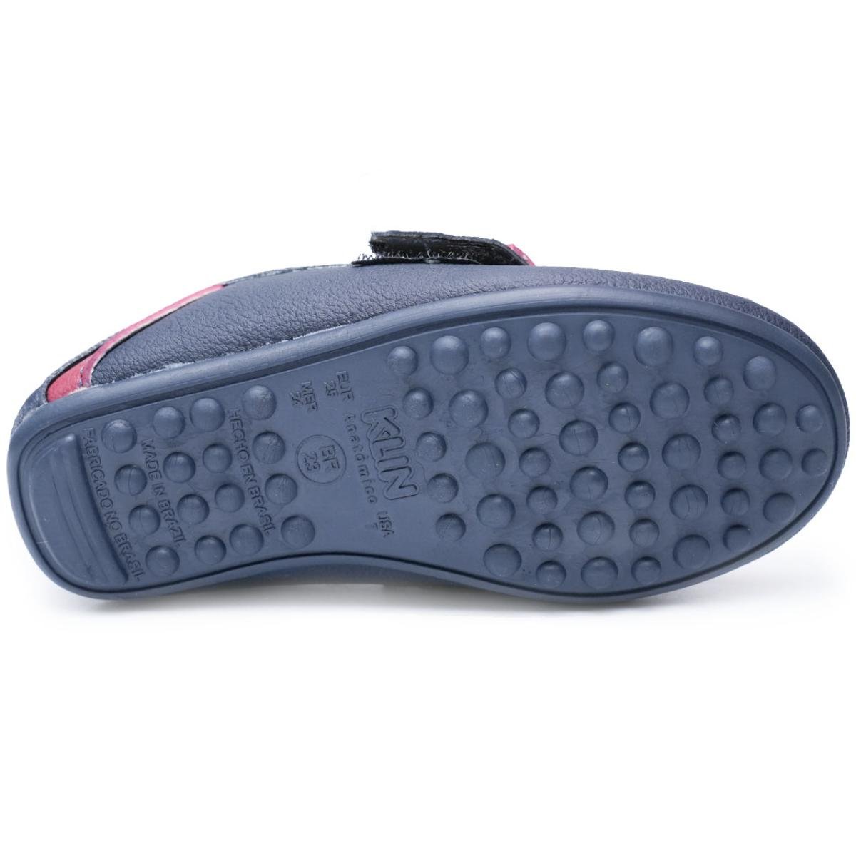 Mocassim Infantil Klin Curumim - Marinho e Vermelho Azul 5