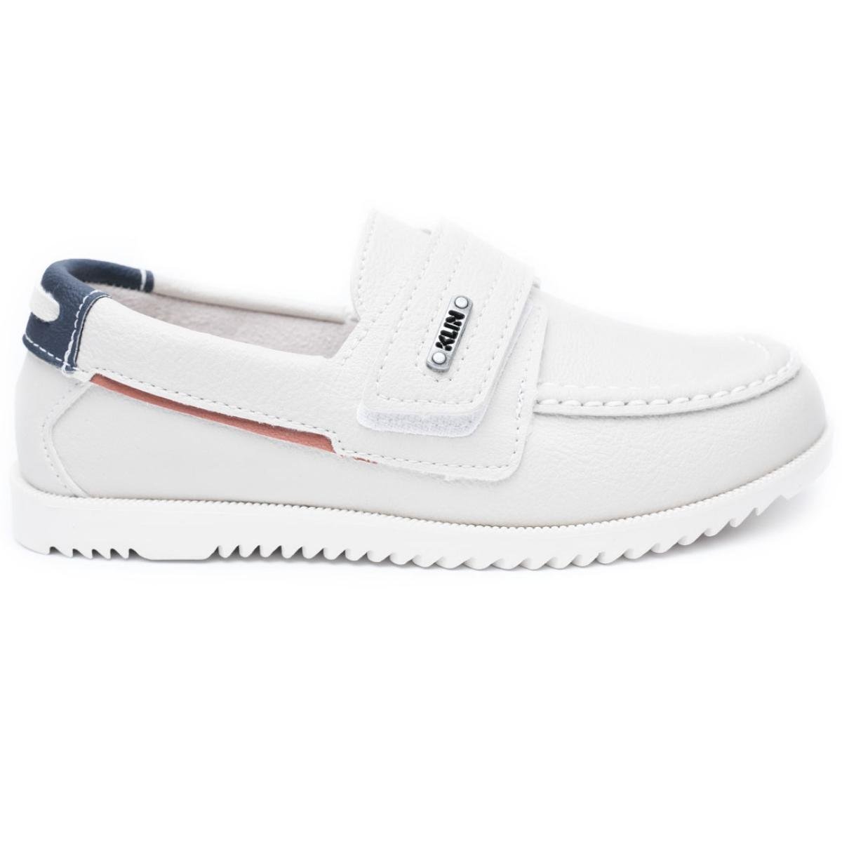 Mocassim Infantil Klin Sider Menino - Creme Branco 2