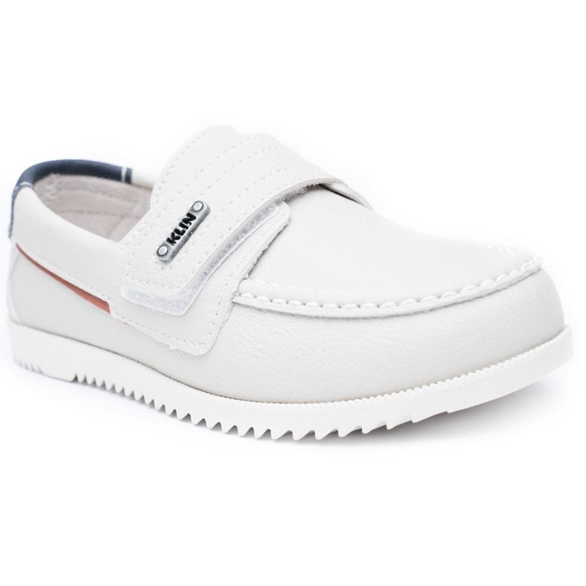 Mocassim Infantil Klin Sider Menino - Creme Branco 1