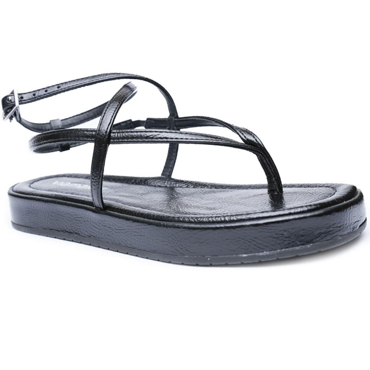 Sandália Papete Via Marte Milano Feminina - Preto Preto 1