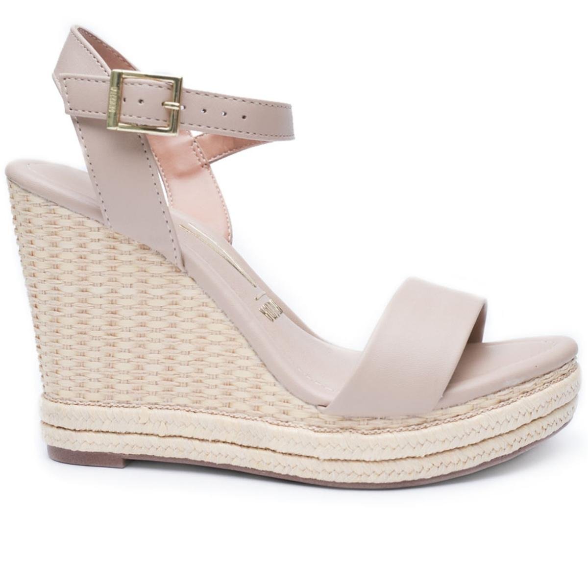 Sandália Anabela Vizzano Básica Feminina - Bege Bege 2