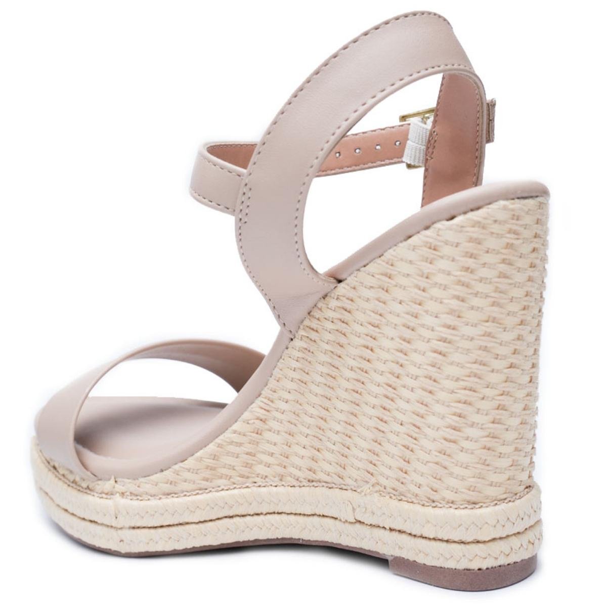 Sandália Anabela Vizzano Básica Feminina - Bege Bege 4