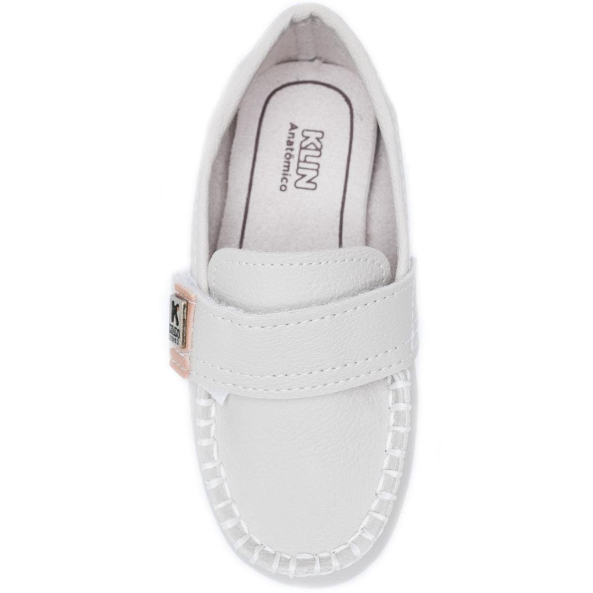 Mocassim Infantil Klin Curumim - Off White e Bege Branco 3
