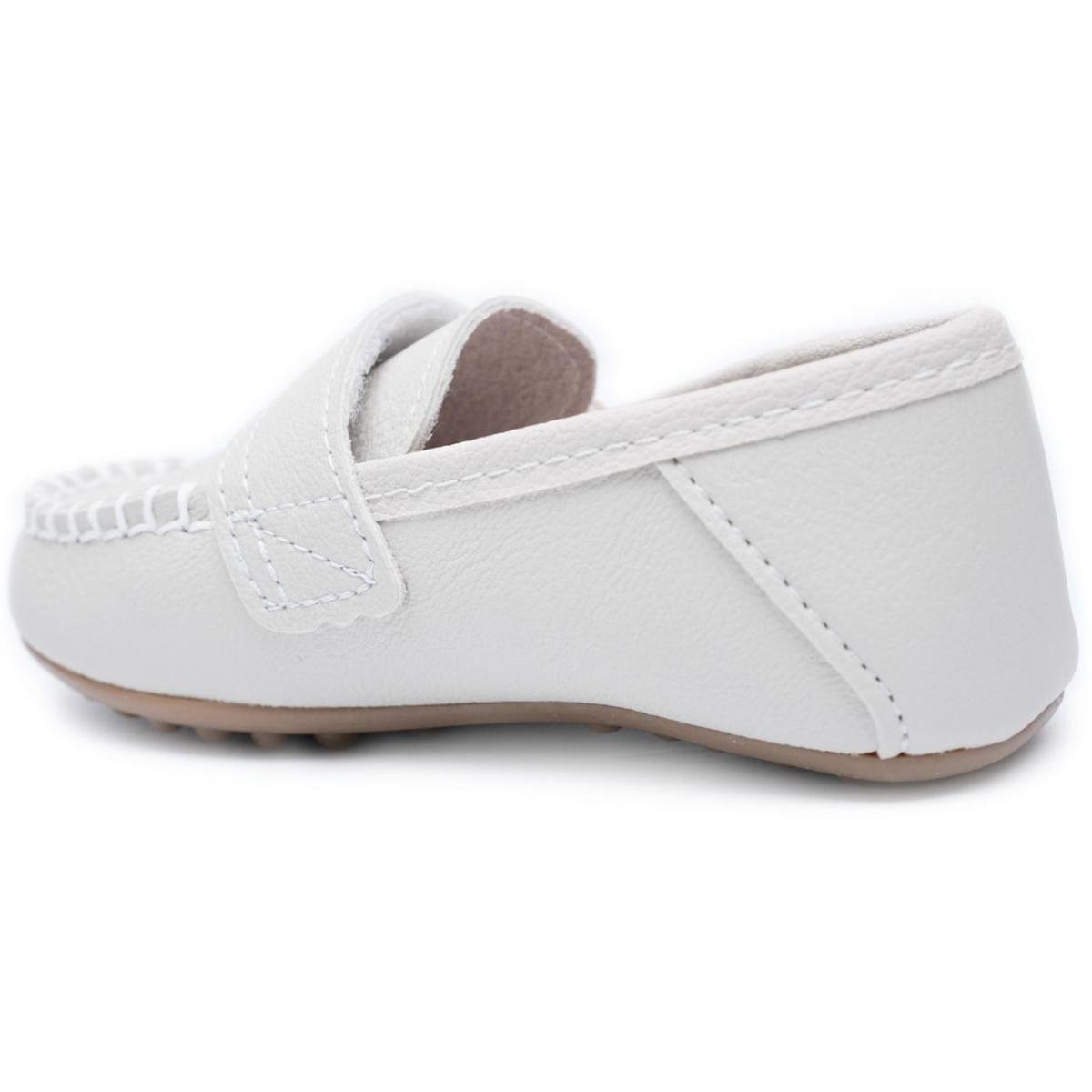 Mocassim Infantil Klin Curumim - Off White e Bege Branco 4
