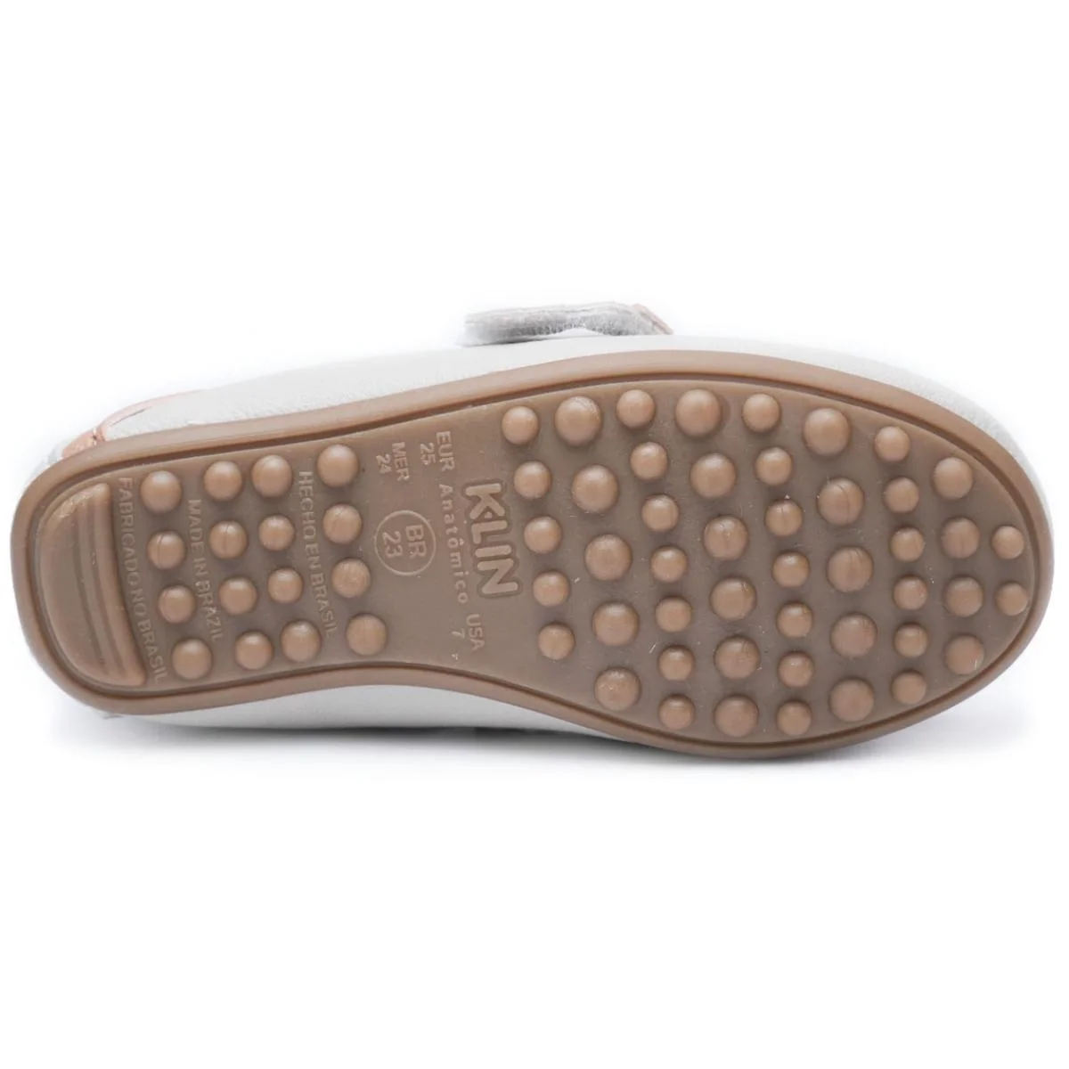 Mocassim Infantil Klin Curumim - Off White e Bege Branco 5