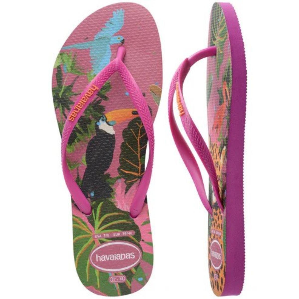 Chinelo Havaianas Slim Summer Bliss Feminino - Rosa Rosa 5