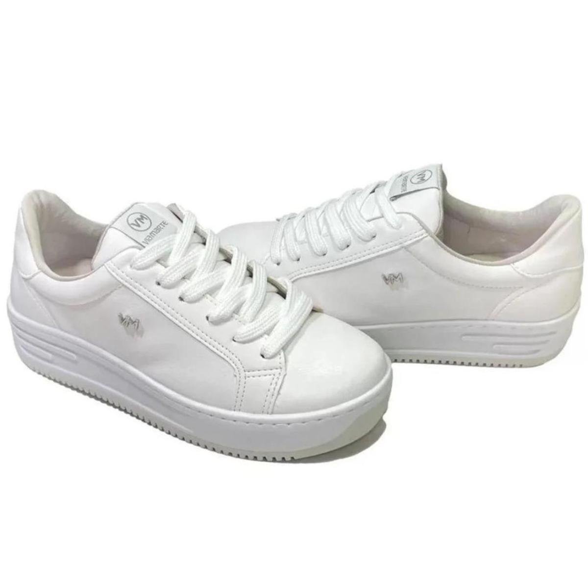 Tênis Via Marte Casual Feminino - Branco Branco 2