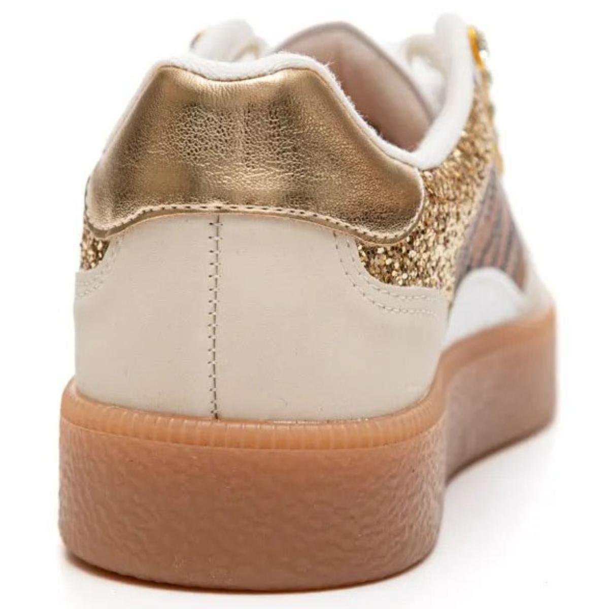 Tênis Vizzano Strass Tigre Feminino - Branco e Marrom Marrom 4