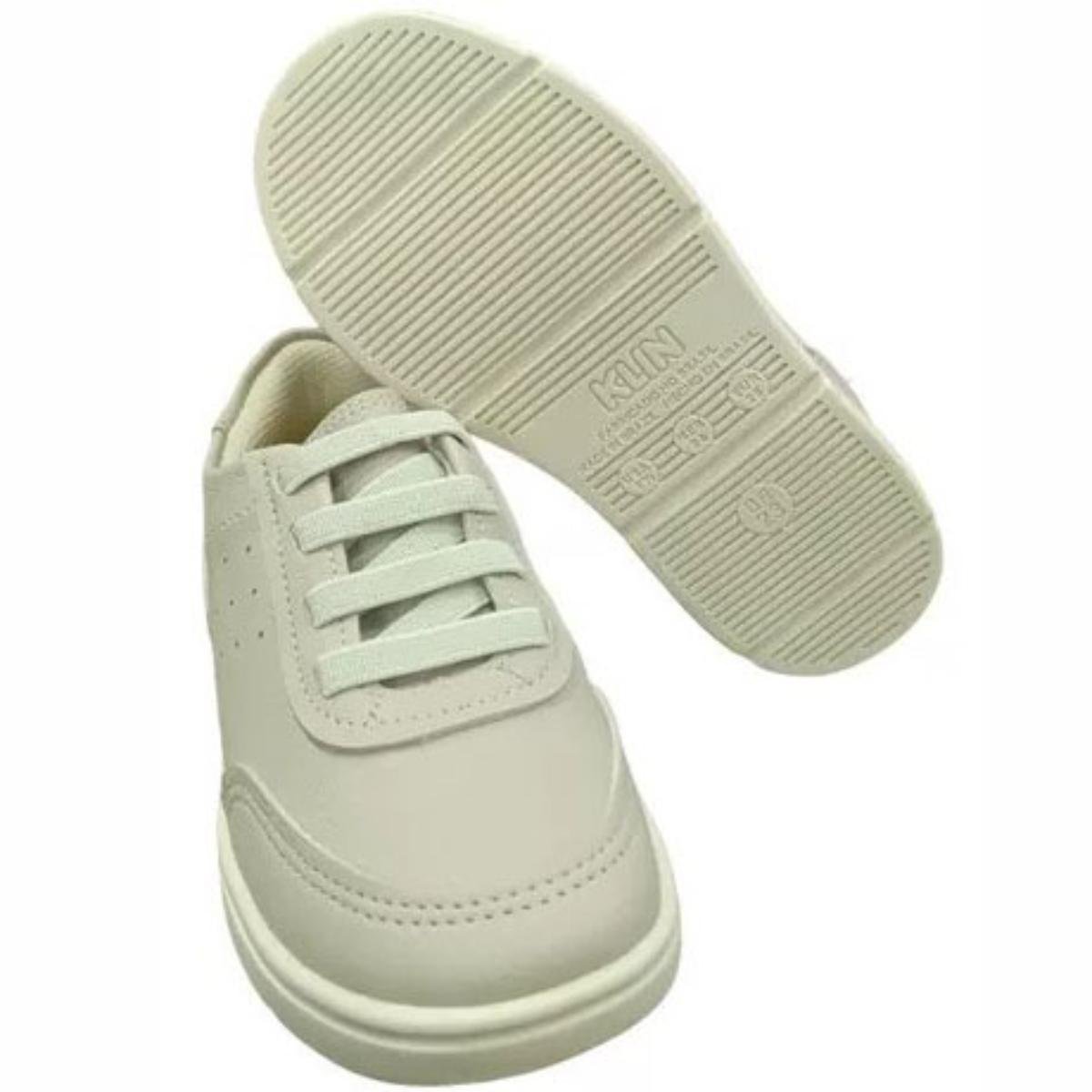 Tênis Infantil Klin Casual Flyer Menino - Off White Branco 4