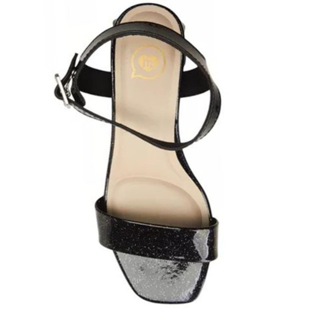 Sandália Infantil Molekinha Holográfica Salto Bloco - Preto Preto 3