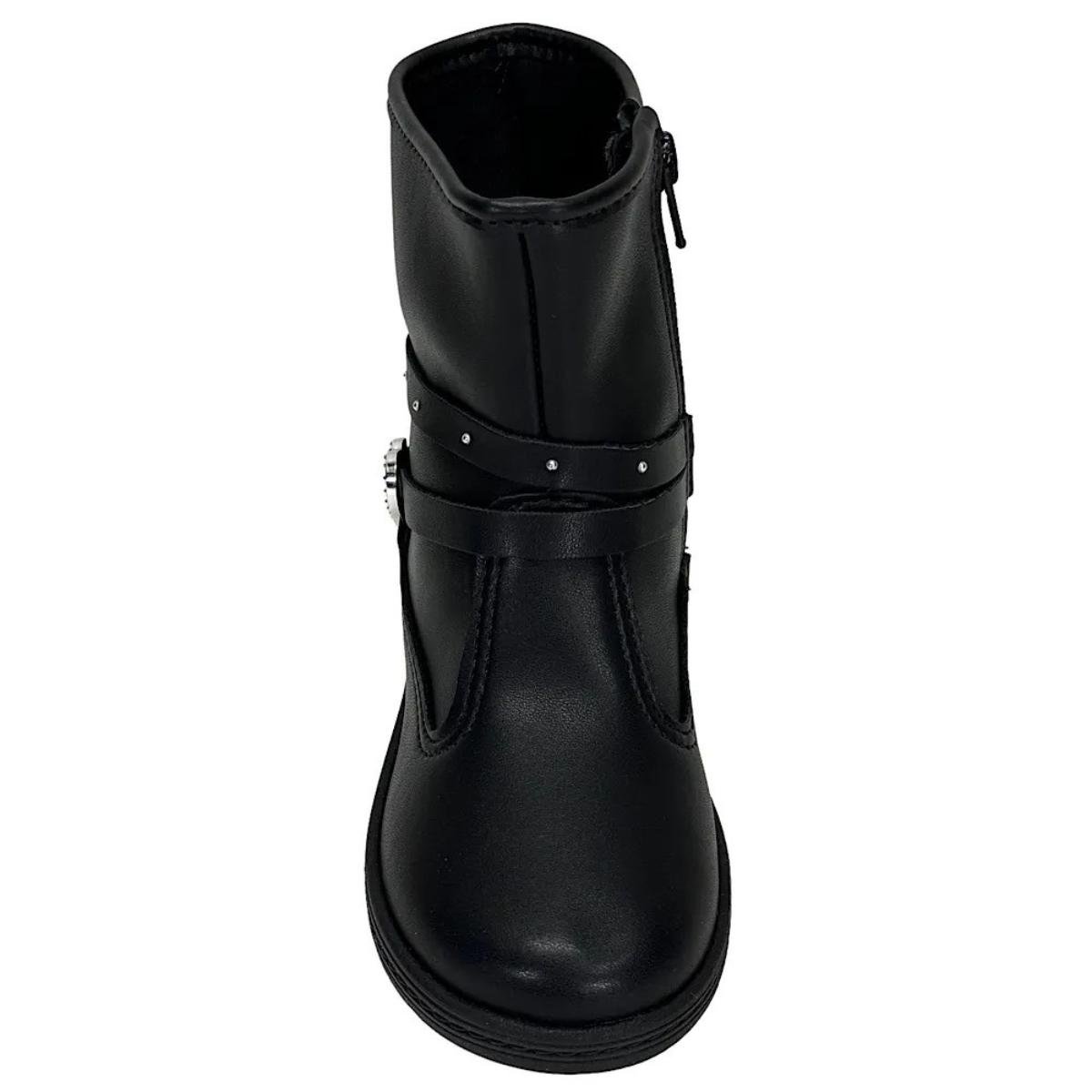 Bota Infantil Molekinha Coração Menina - Preto Preto 3