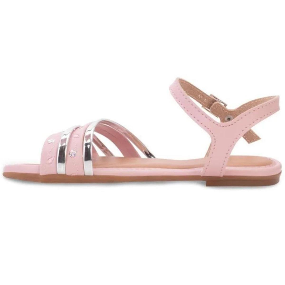 Sandália Infantil Molekinha Glamour Menina - Rosa Rosa 4