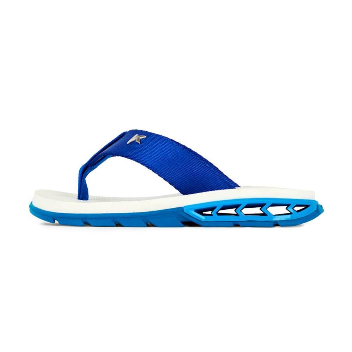 Chinelo Infantil Kenner Rakka Kids - Branco e Azul Azul 3