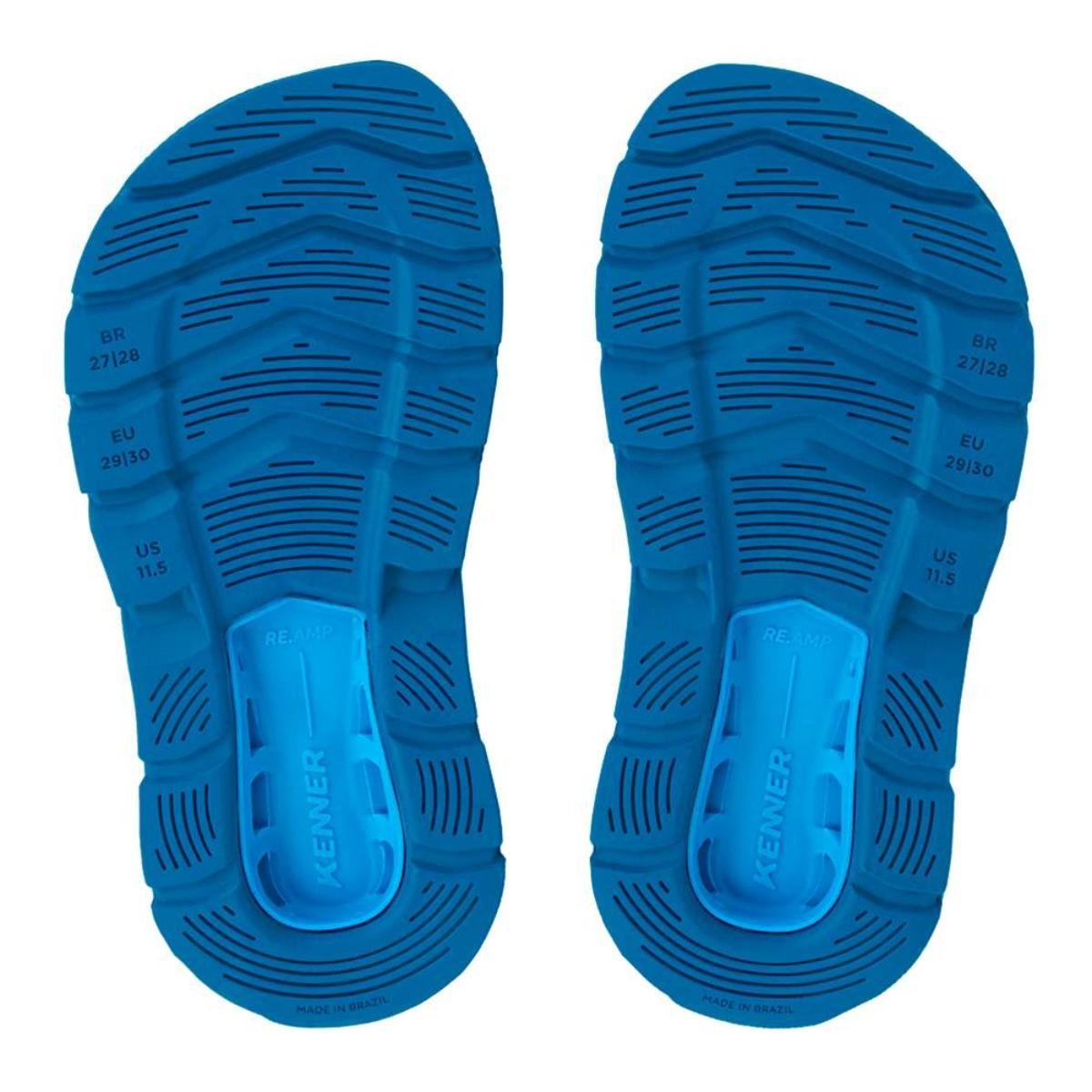 Chinelo Infantil Kenner Rakka Kids - Branco e Azul Azul 5