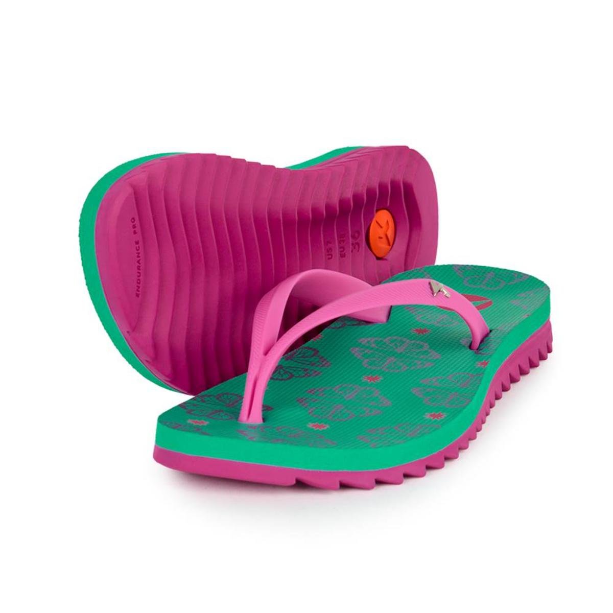 Chinelo Kenner Ibiza Fly Feminino - Verde e Rosa Verde 2
