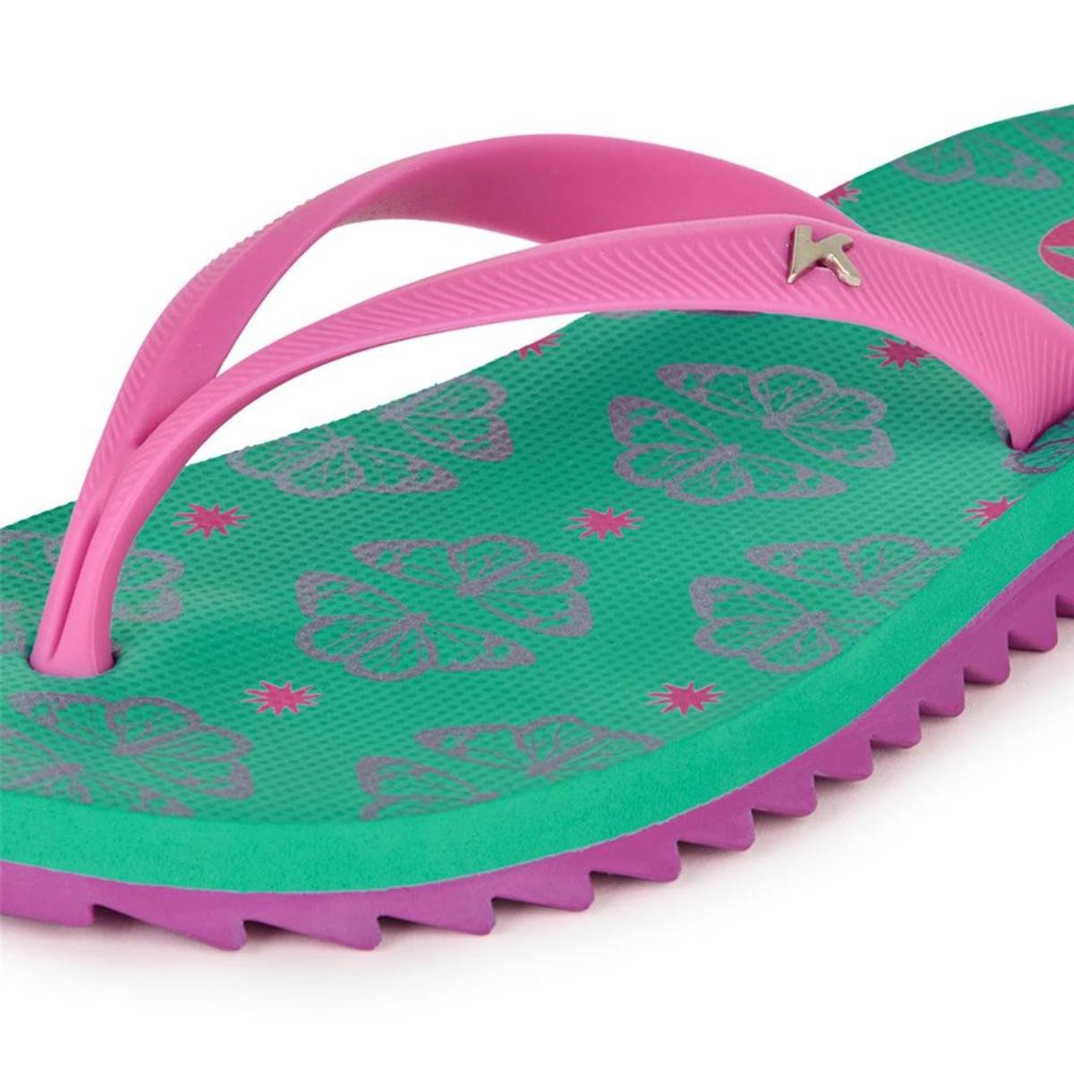 Chinelo Kenner Ibiza Fly Feminino - Verde e Rosa Verde 4