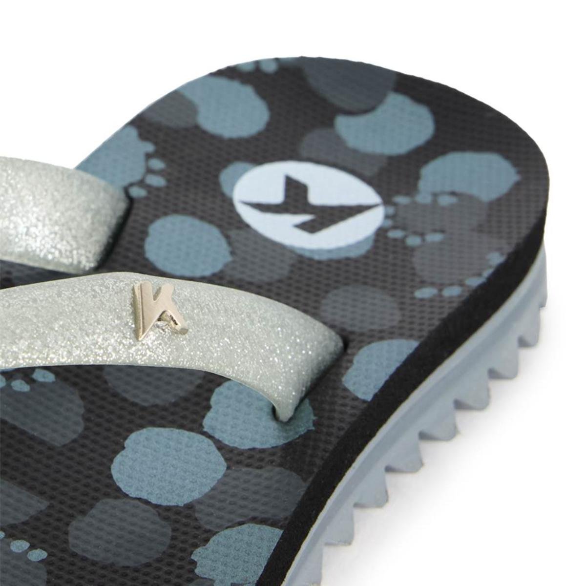 Chinelo Kenner Ibiza Polka Feminino - Preto e Cinza Preto 4