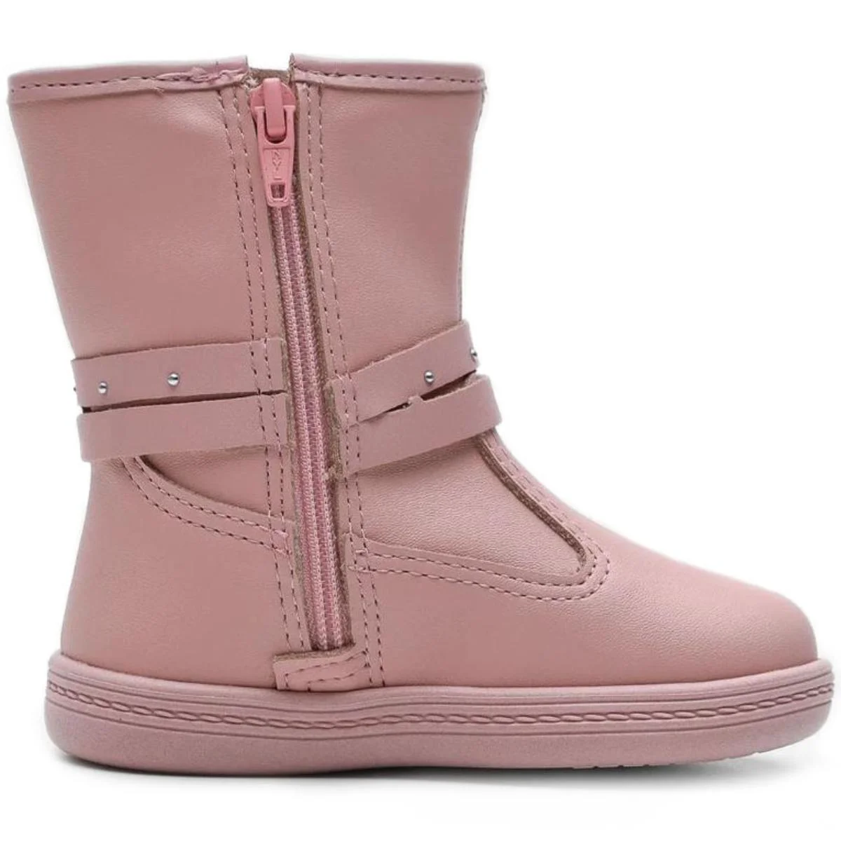 Bota Infantil Molekinha Coração Menina - Rosa Rosa 4