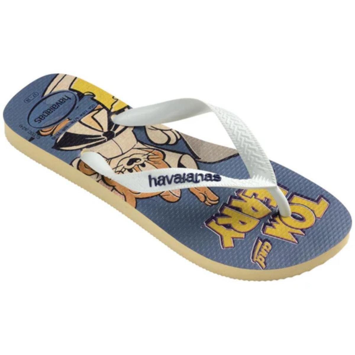 Chinelo Havaianas Top Warner Classics Masculino - Azul e Branco Azul/Branco 2
