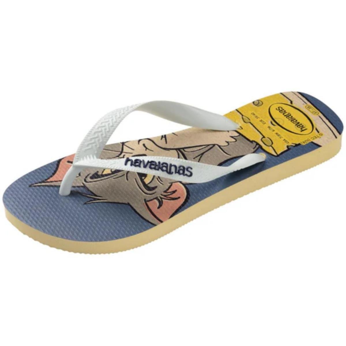 Chinelo Havaianas Top Warner Classics Masculino - Azul e Branco Azul/Branco 6