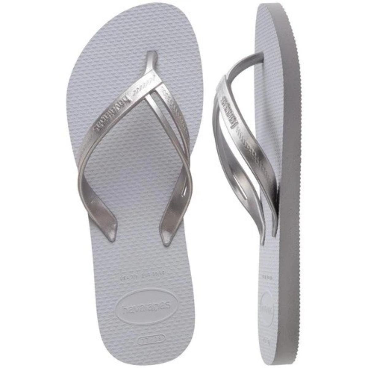 Chinelo Havaianas Elegance Feminino - Cinza Cinza 5