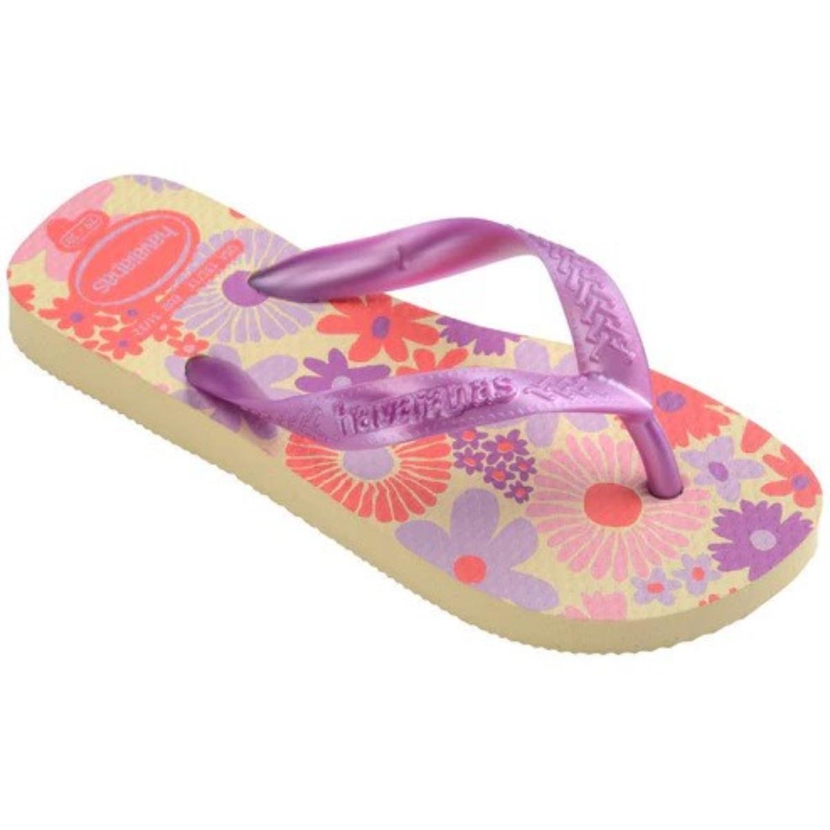 Chinelo Infantil Havaianas Flores Kids - Roxo Roxo 2