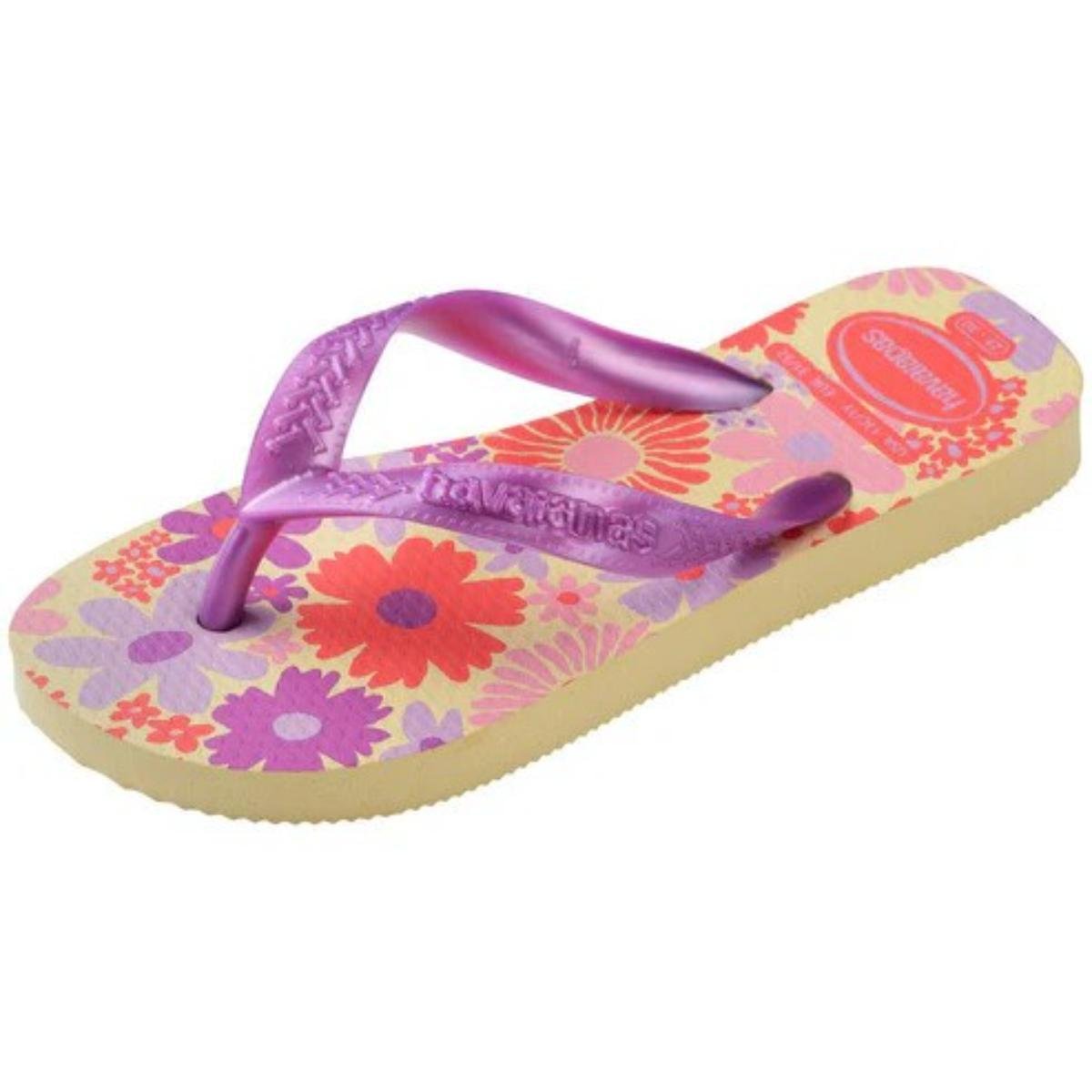 Chinelo Infantil Havaianas Flores Kids - Roxo Roxo 6