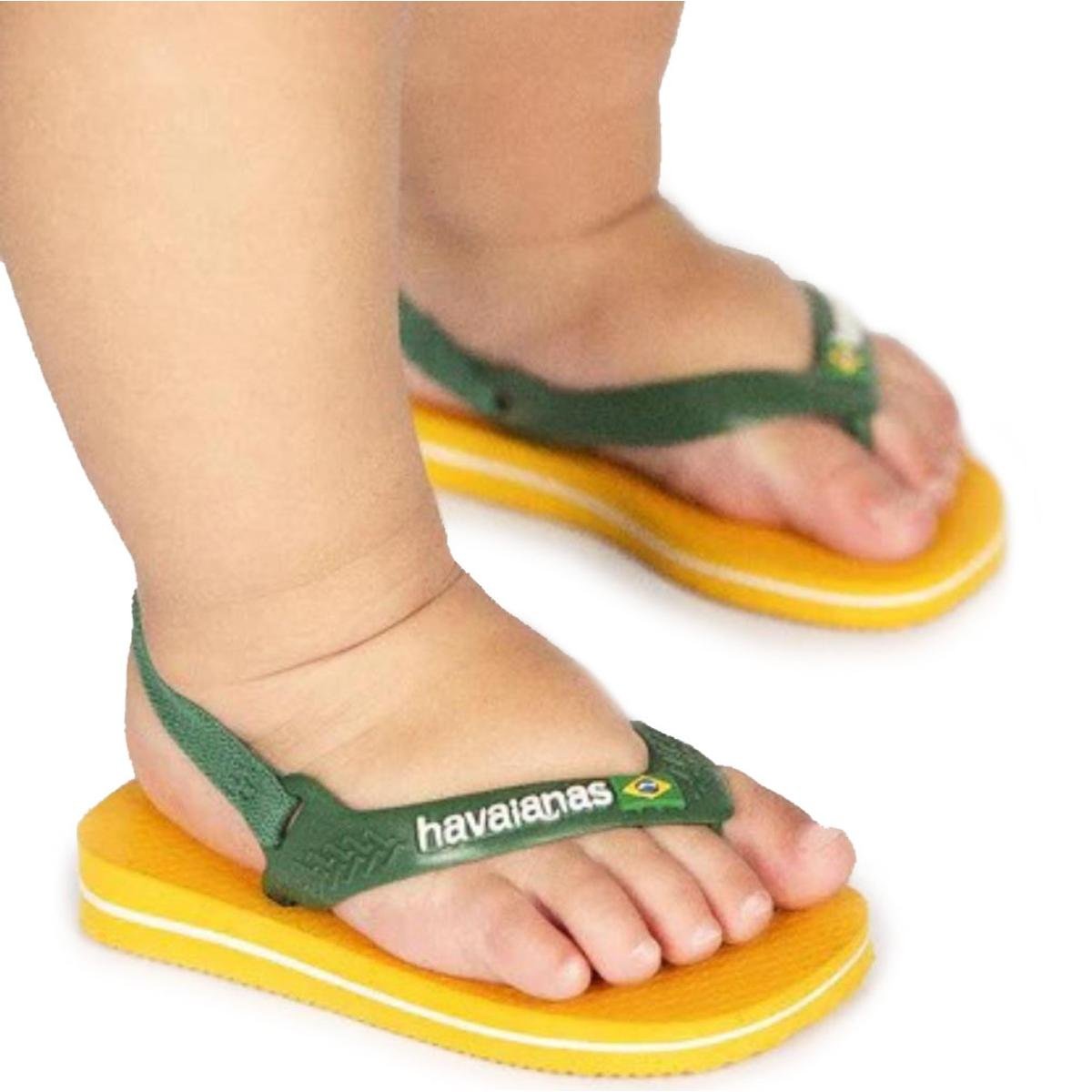 Chinelo Havaianas Baby Brasil Logo Menino - Amarelo Amarelo 2