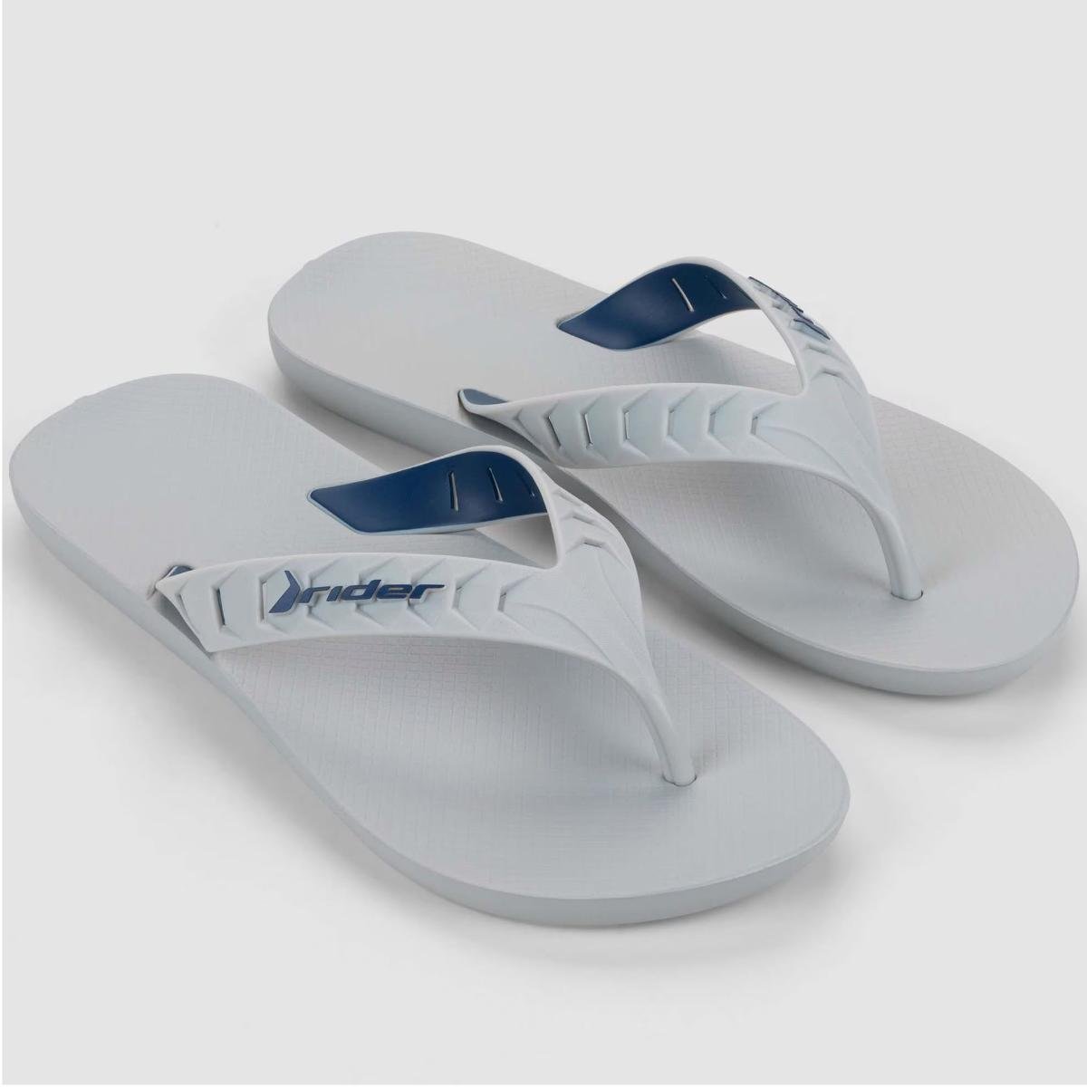 Chinelo Rider Street Duo Dedo Masculino - Cinza e Azul Cinza/Azul 2