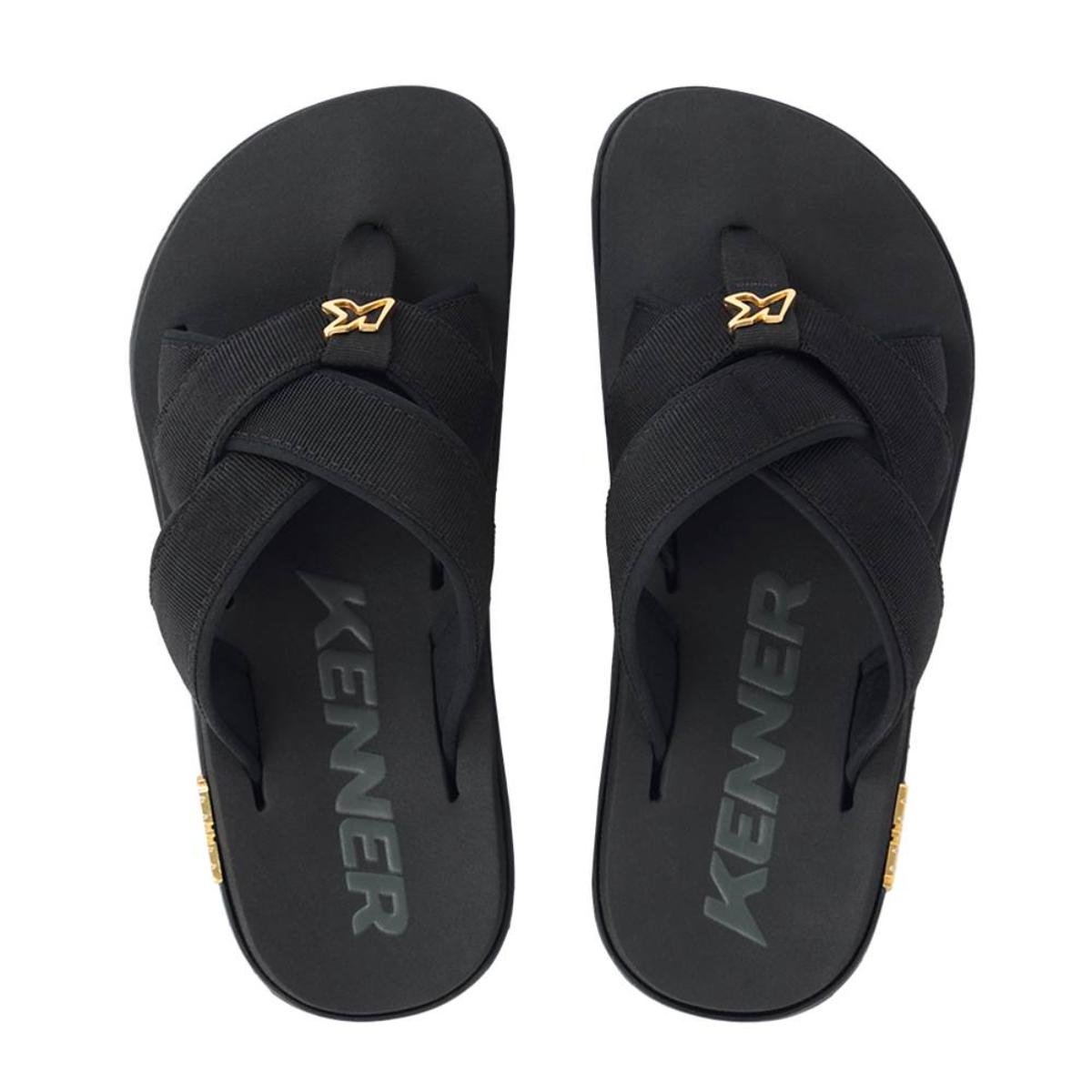 Chinelo Kenner Kivah Spider Masculino - Preto Preto 2