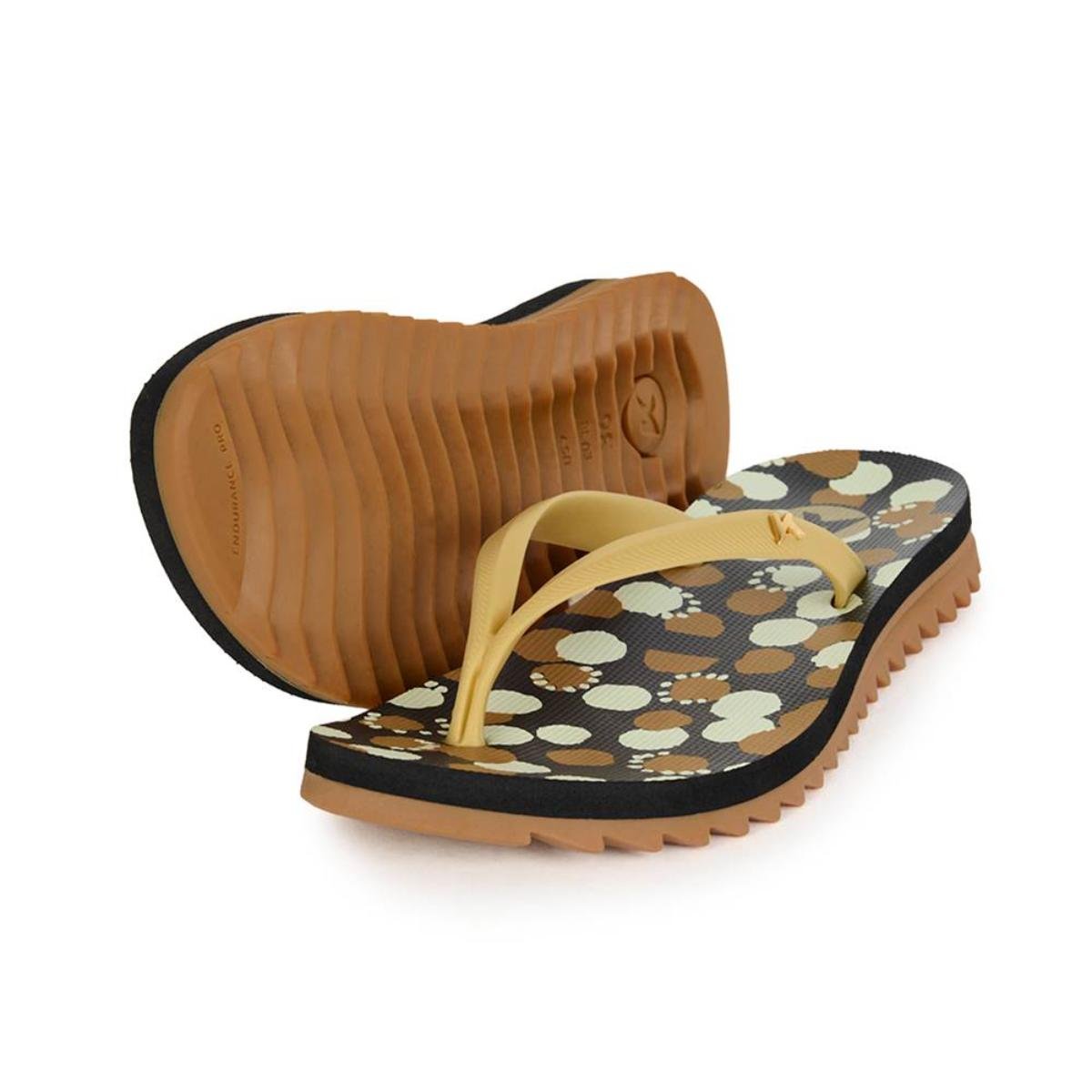 Chinelo Kenner Ibiza Polka Feminino - Preto e Marrom Preto/Marrom 2