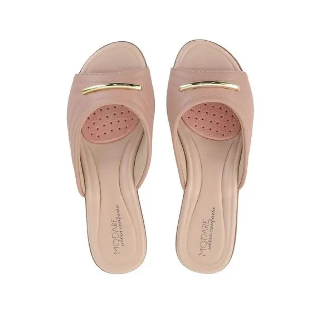 Tamanco Modare UltraConforto Strech Feminino - Rosa Claro Rosa 3