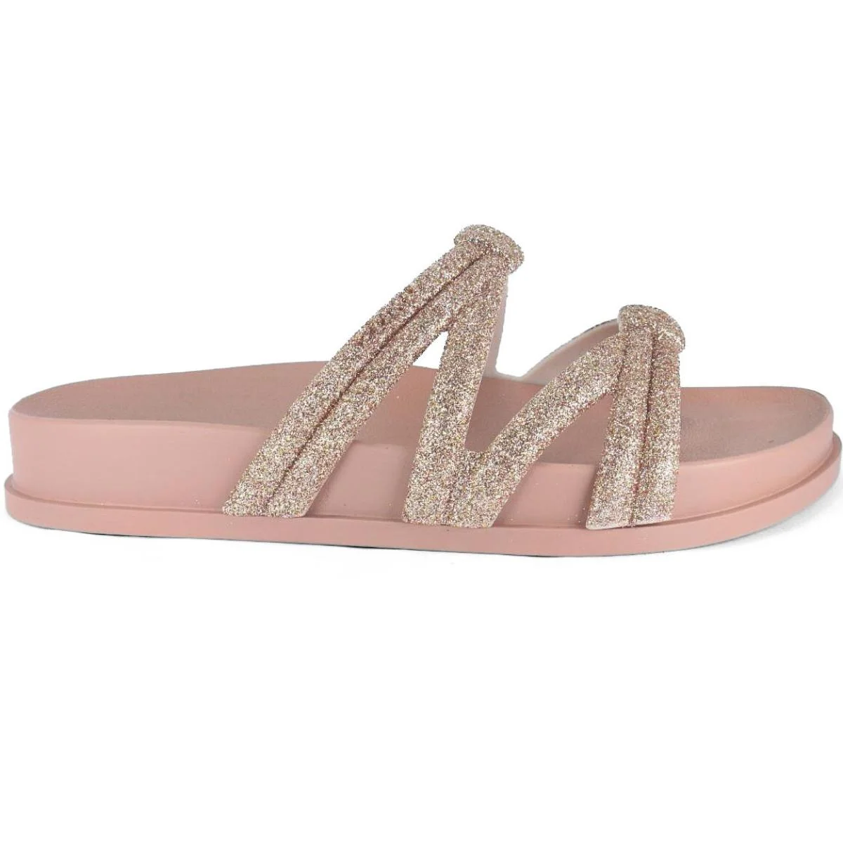 Papete Zaxy Pose Nó Glitter Feminino - Nude Bege 2