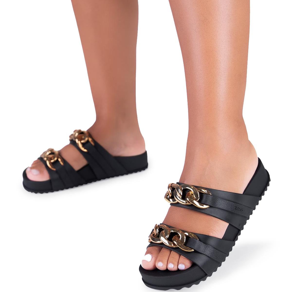 Papete Zaxy On Detalhe Feminino - Preto Preto 4