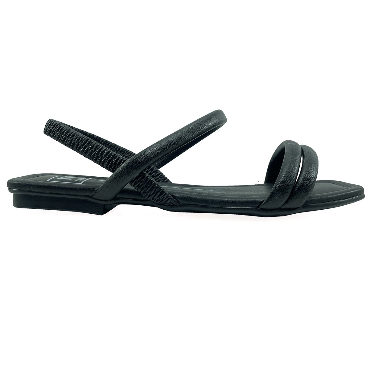 Rasteira Moleca Flat Com Elástico Feminina - Preto Preto 2