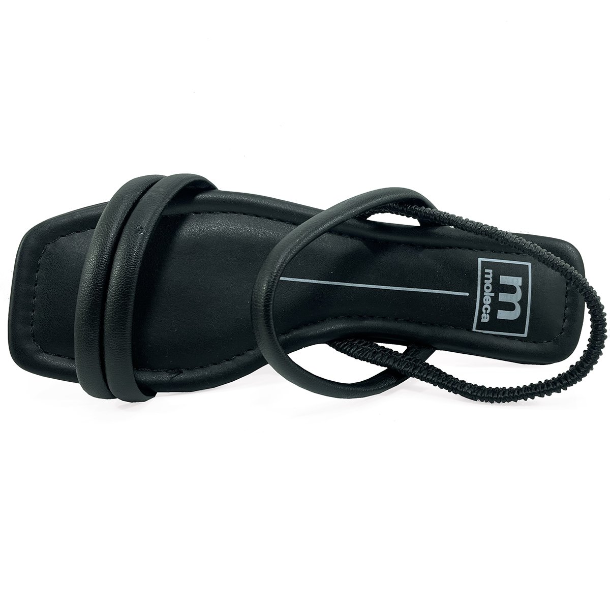 Rasteira Moleca Flat Com Elástico Feminina - Preto Preto 3