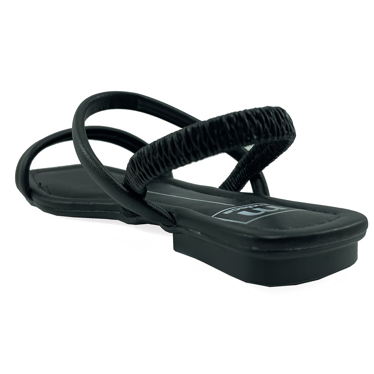 Rasteira Moleca Flat Com Elástico Feminina - Preto Preto 4