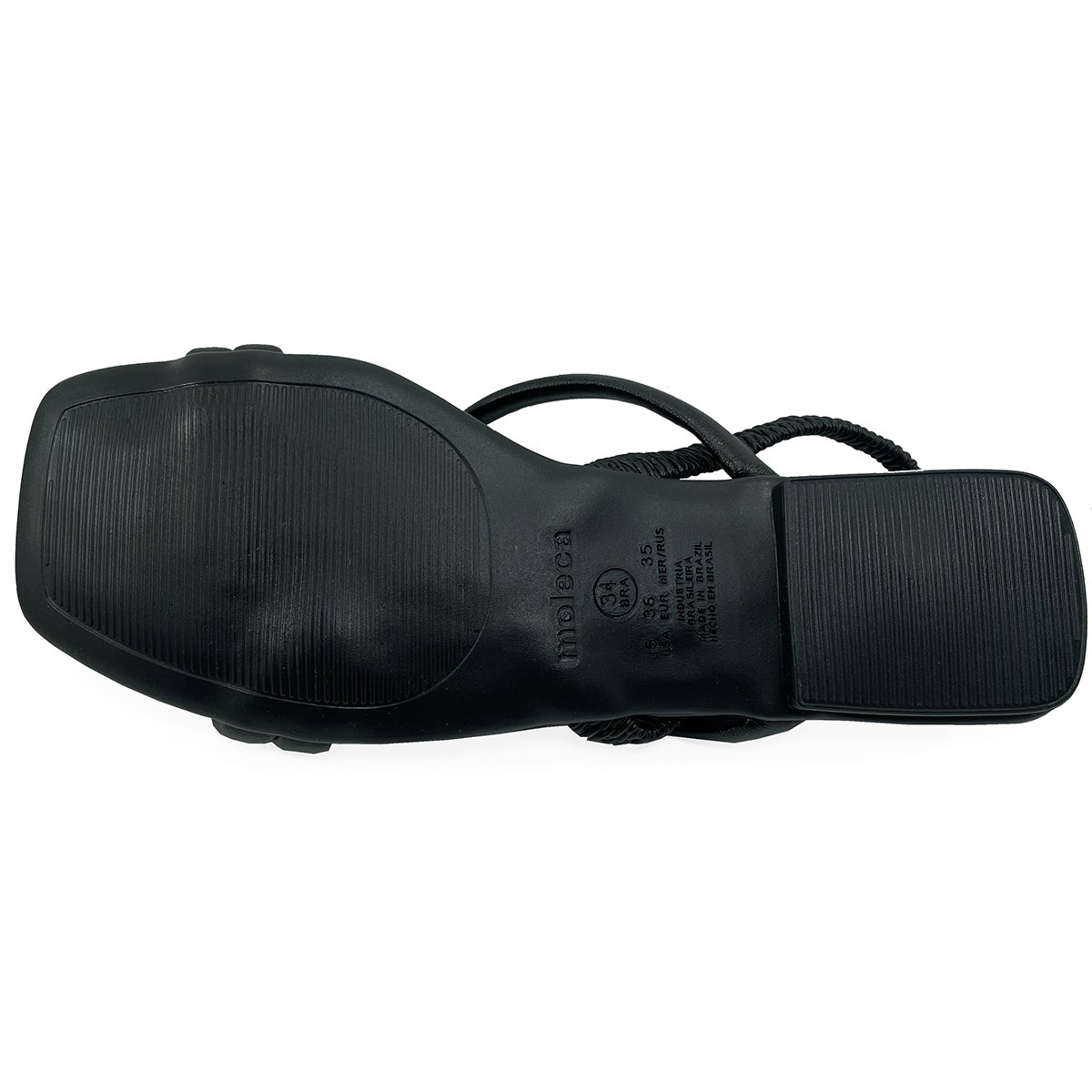 Rasteira Moleca Flat Com Elástico Feminina - Preto Preto 5