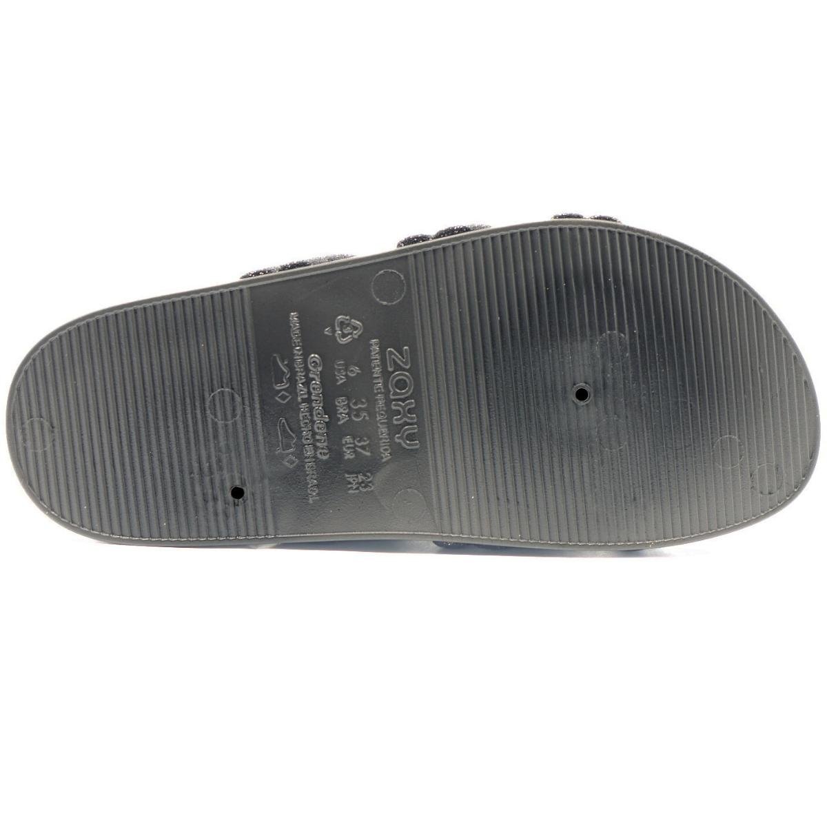 Papete Zaxy Pose Nó Glitter Feminino - Preto Preto 5