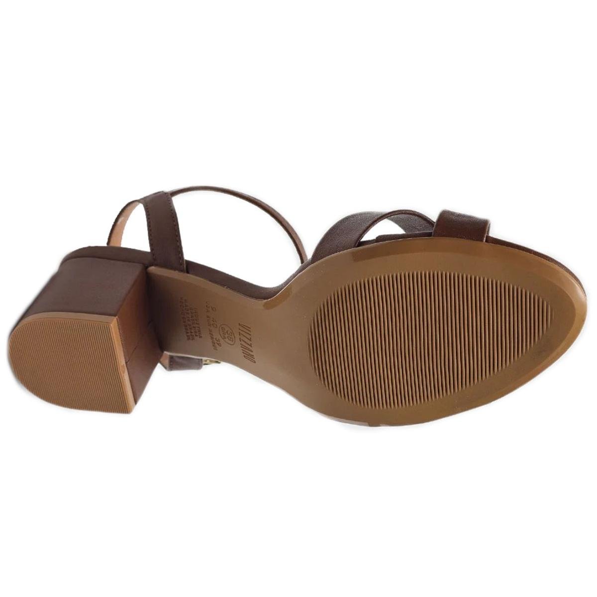 Sandália Vizzano Salto Bloco Médio Feminina - Marrom Marrom 2