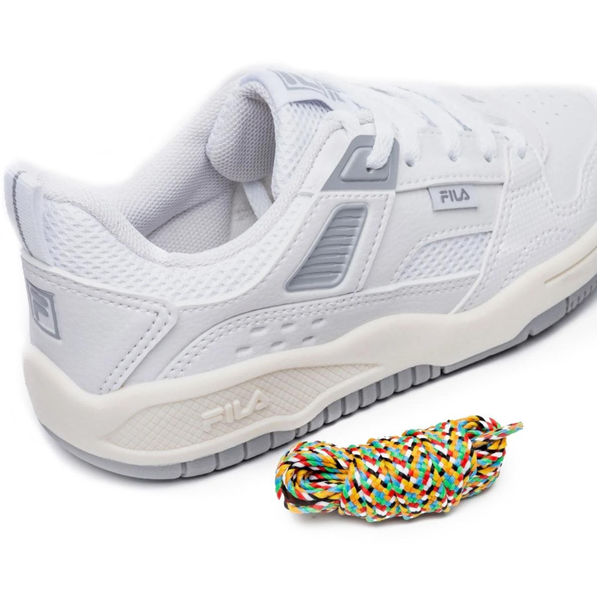Tênis Infantil Fila Corda Kids - Branco e Cinza Branco/Cinza 5
