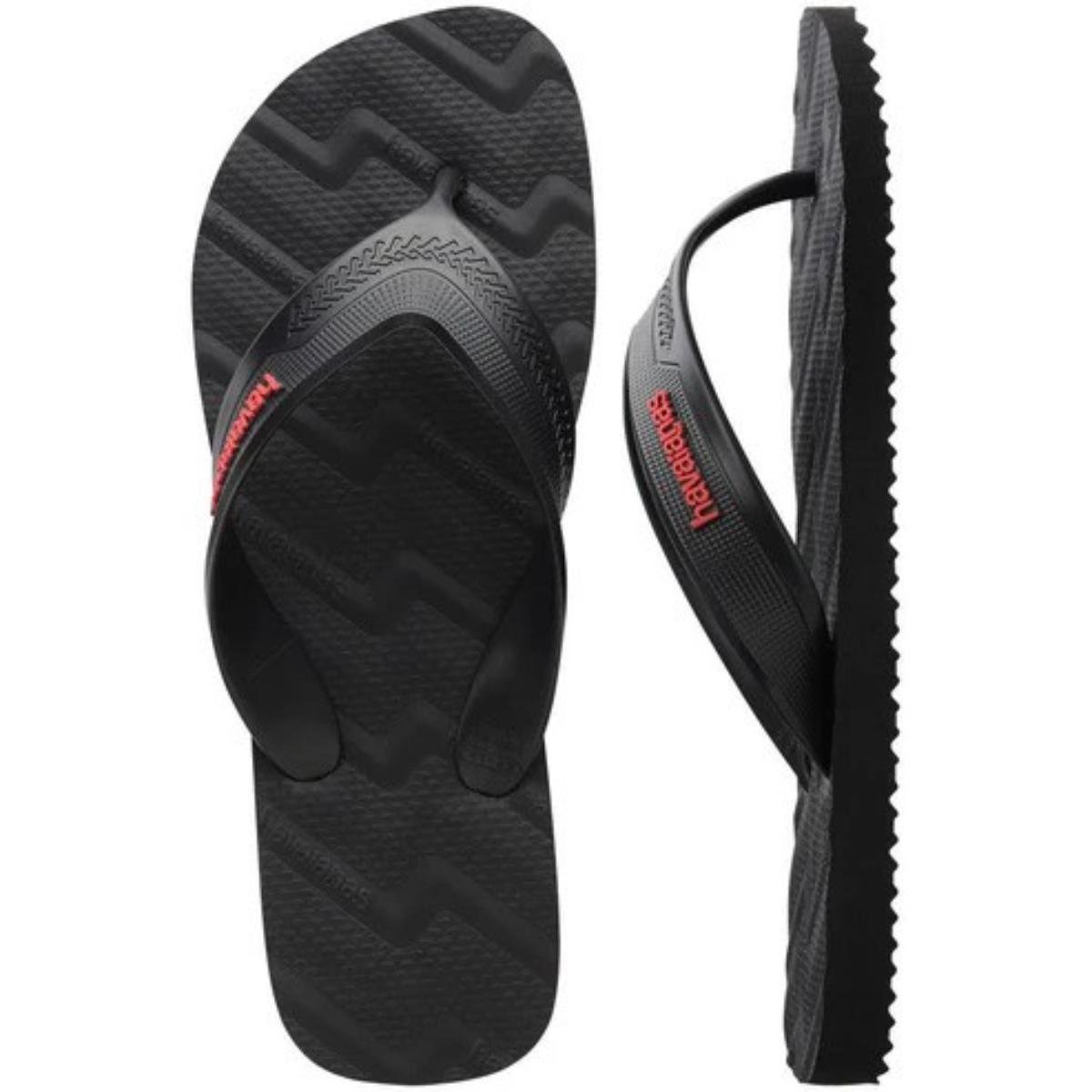 Chinelo Havaianas Track Waves Masculino - Preto Preto 5